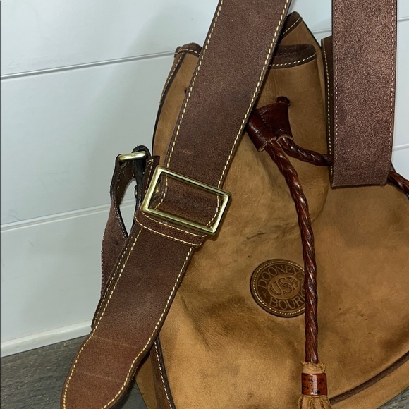 Vintage Dooney & Bourke Brown Nubuck Leather Shoulder Bag - Picture 11 of 11